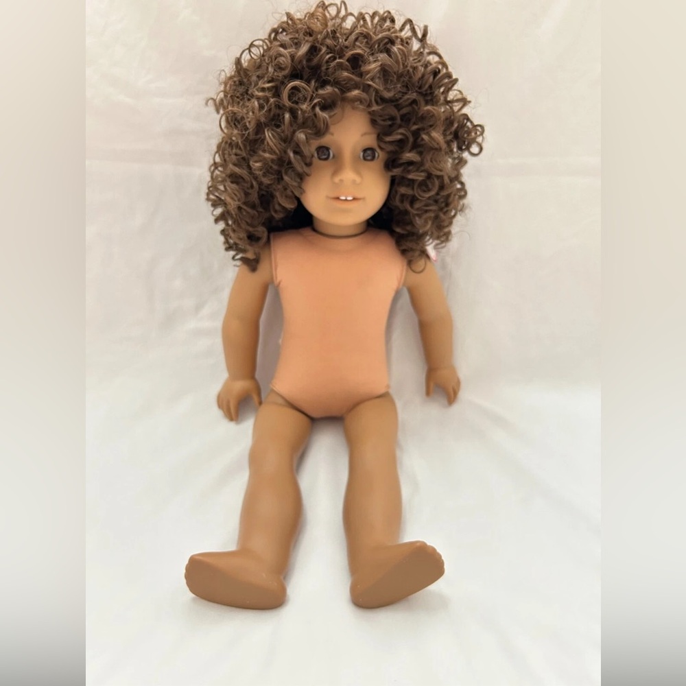 American Girl Doll Addy Face Mold with Custom Afro Wig (TLC or Parts)